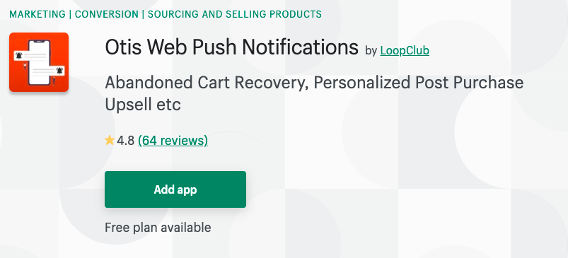 Otis Web Push Notifications