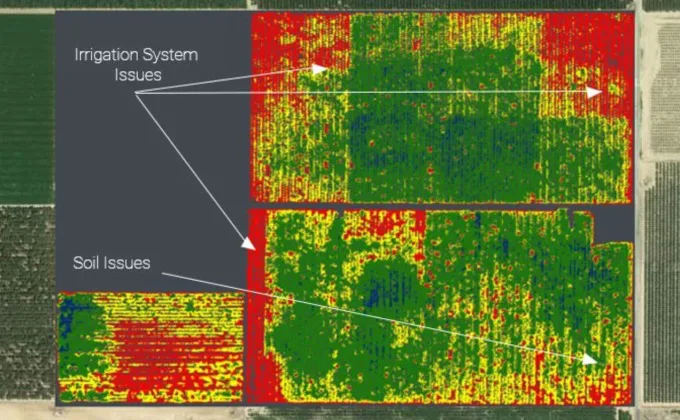 Aerial footage analyzed by AI looks like this