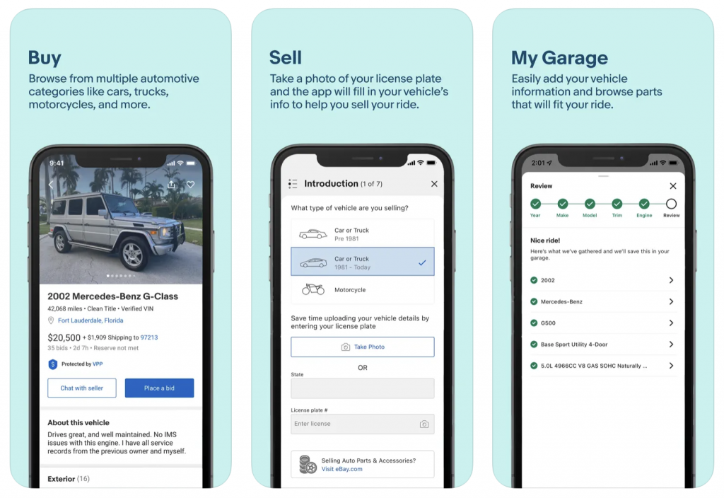 eBay Motors app