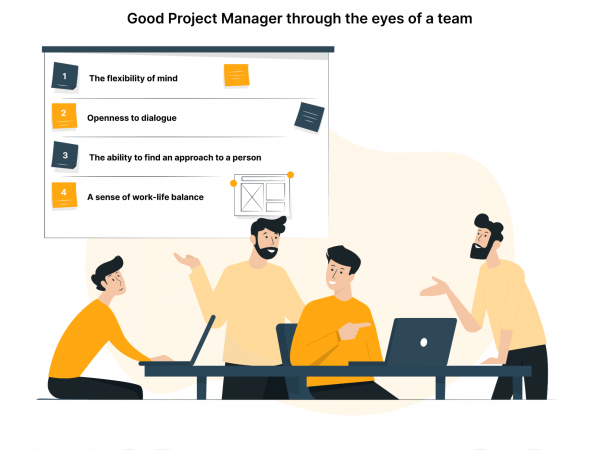 good project manager through the eyes of a team