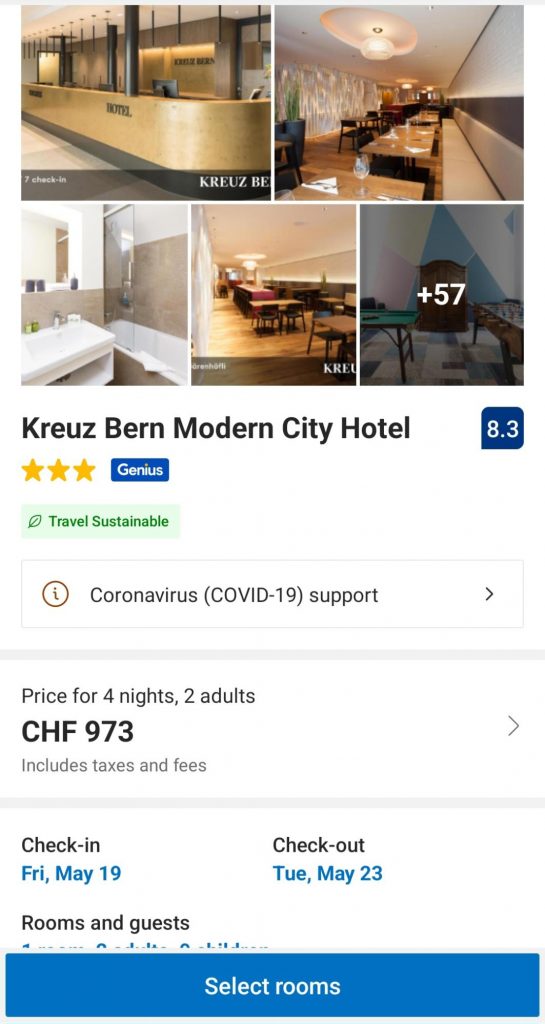 Hotel listing