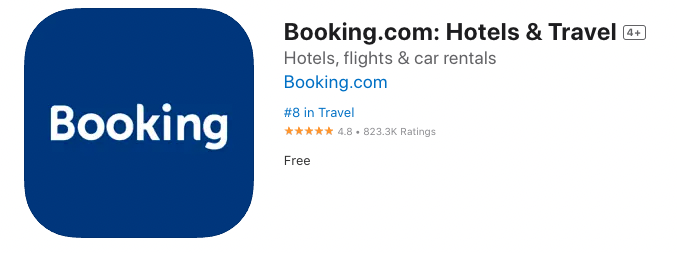 Booking.com is the best example of a hotel aggregator app